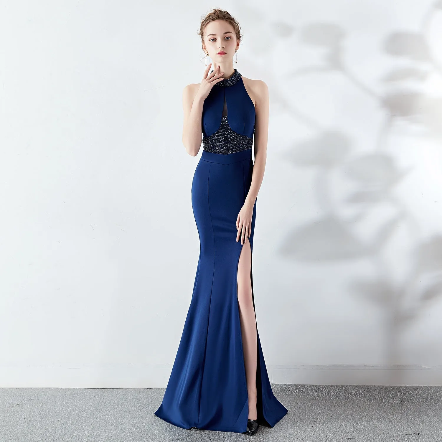 Chloe Formal Hot Charming Stone Collar Stunning Dress