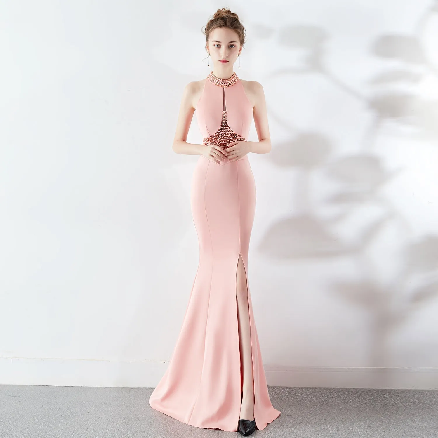 Chloe Formal Hot Charming Stone Collar Stunning Dress