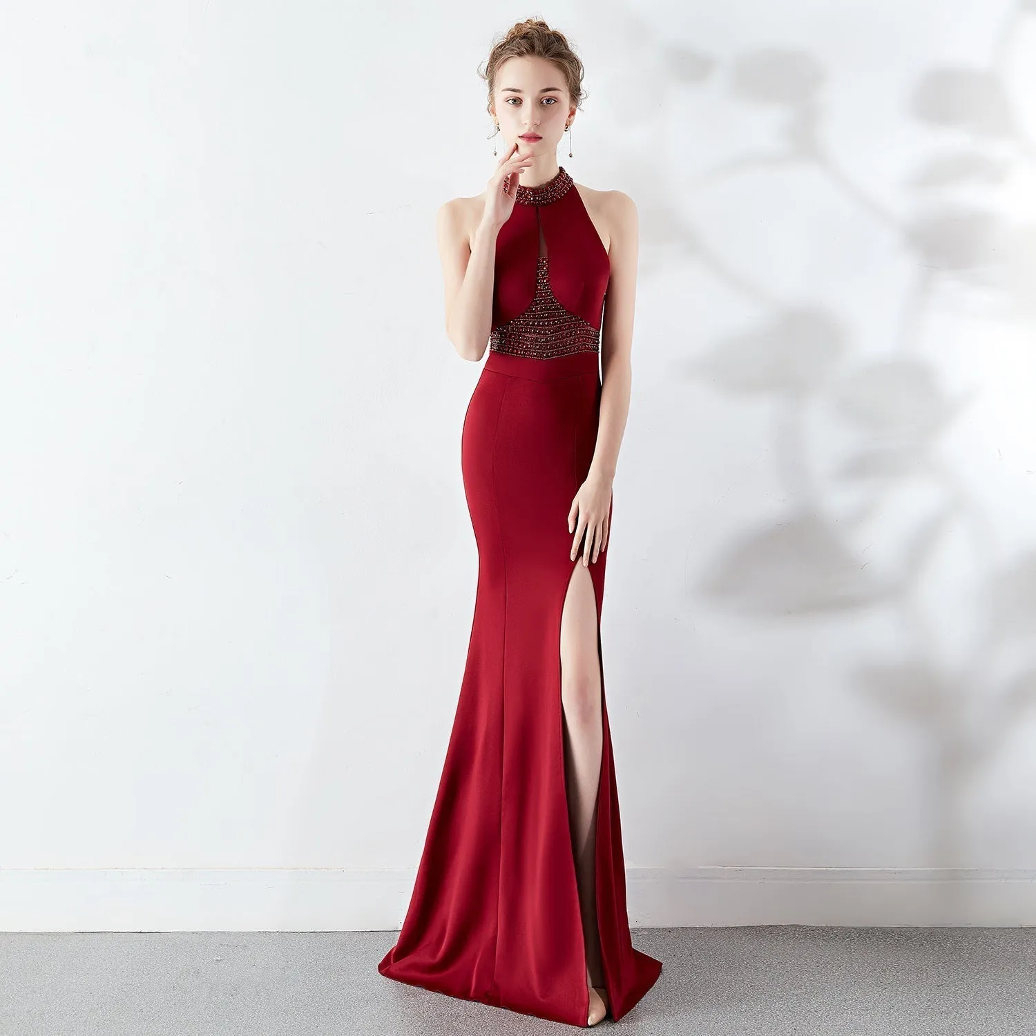 Chloe Formal Hot Charming Stone Collar Stunning Dress