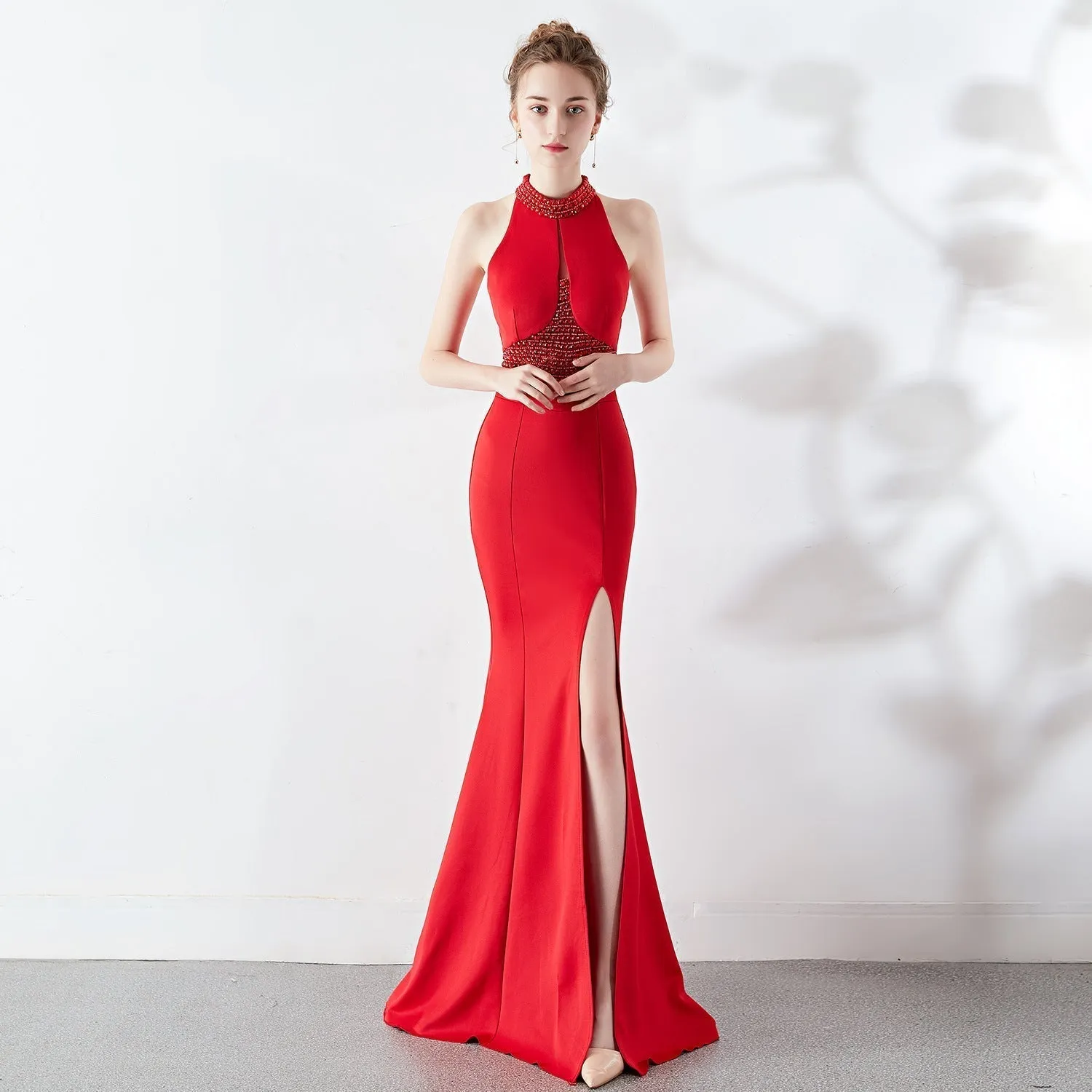 Chloe Formal Hot Charming Stone Collar Stunning Dress