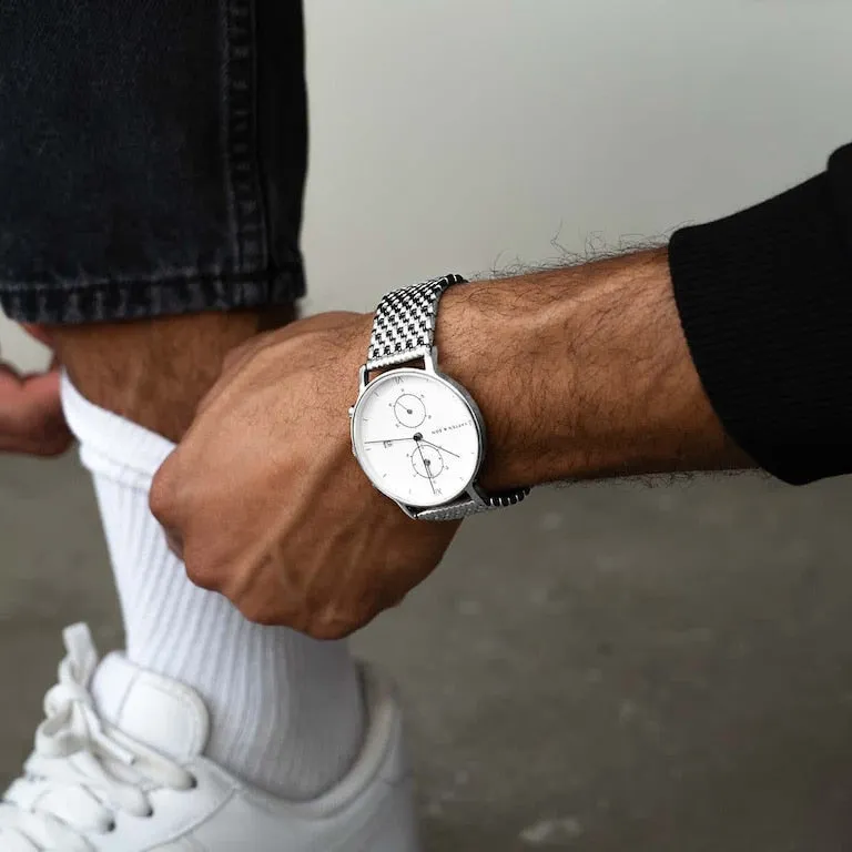 Chrono Silver Woven Steel