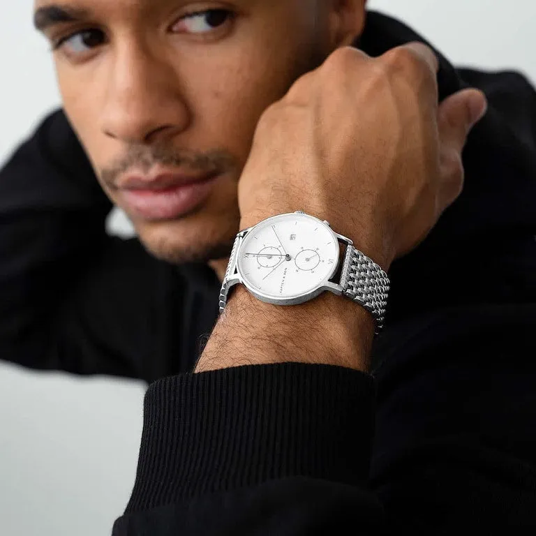 Chrono Silver Woven Steel