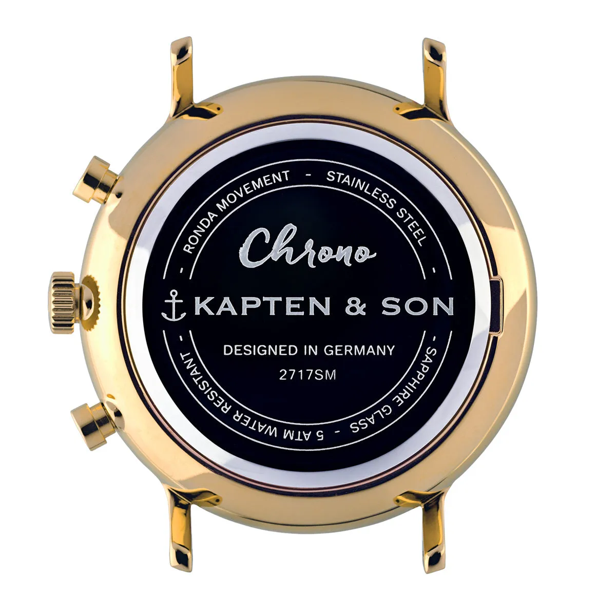 Chrono Small Gold White & Grey Vintage Leather