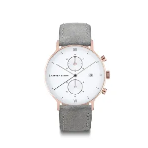 Chrono Small R/G White & Grey Vintage Leather