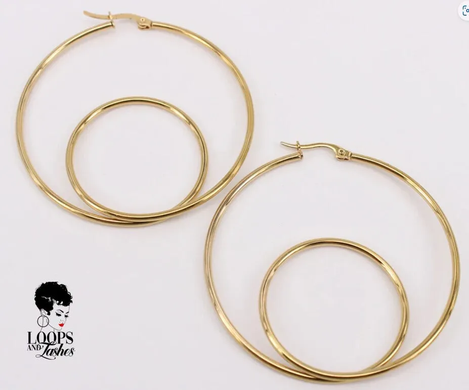 Circle Back Hoop Earrings
