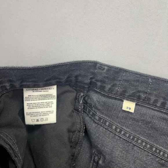 Citizens of Humanity Jeans Women's Sz 28 Fits 32&quot; Sasha Low Slung Flare Black