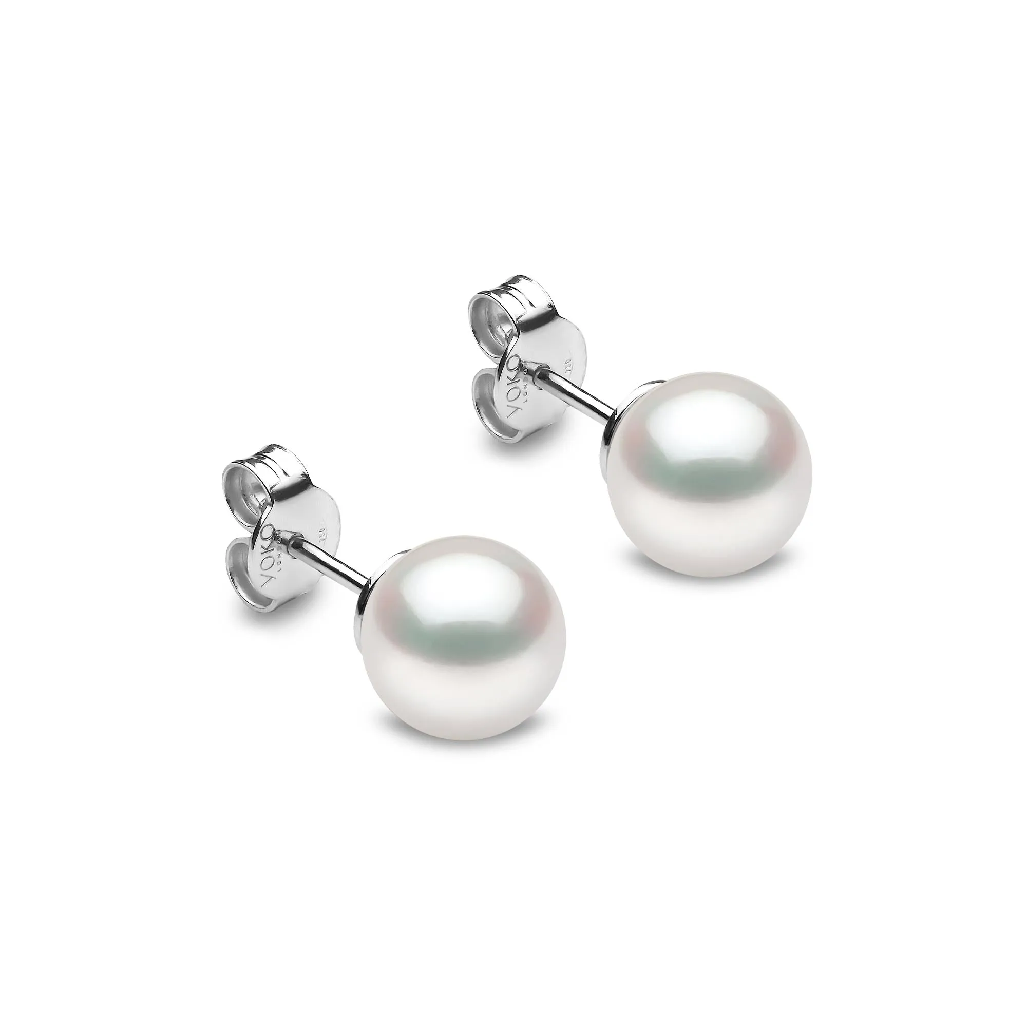 Classic Akoya Pearl Stud Earrings in 18ct White Gold