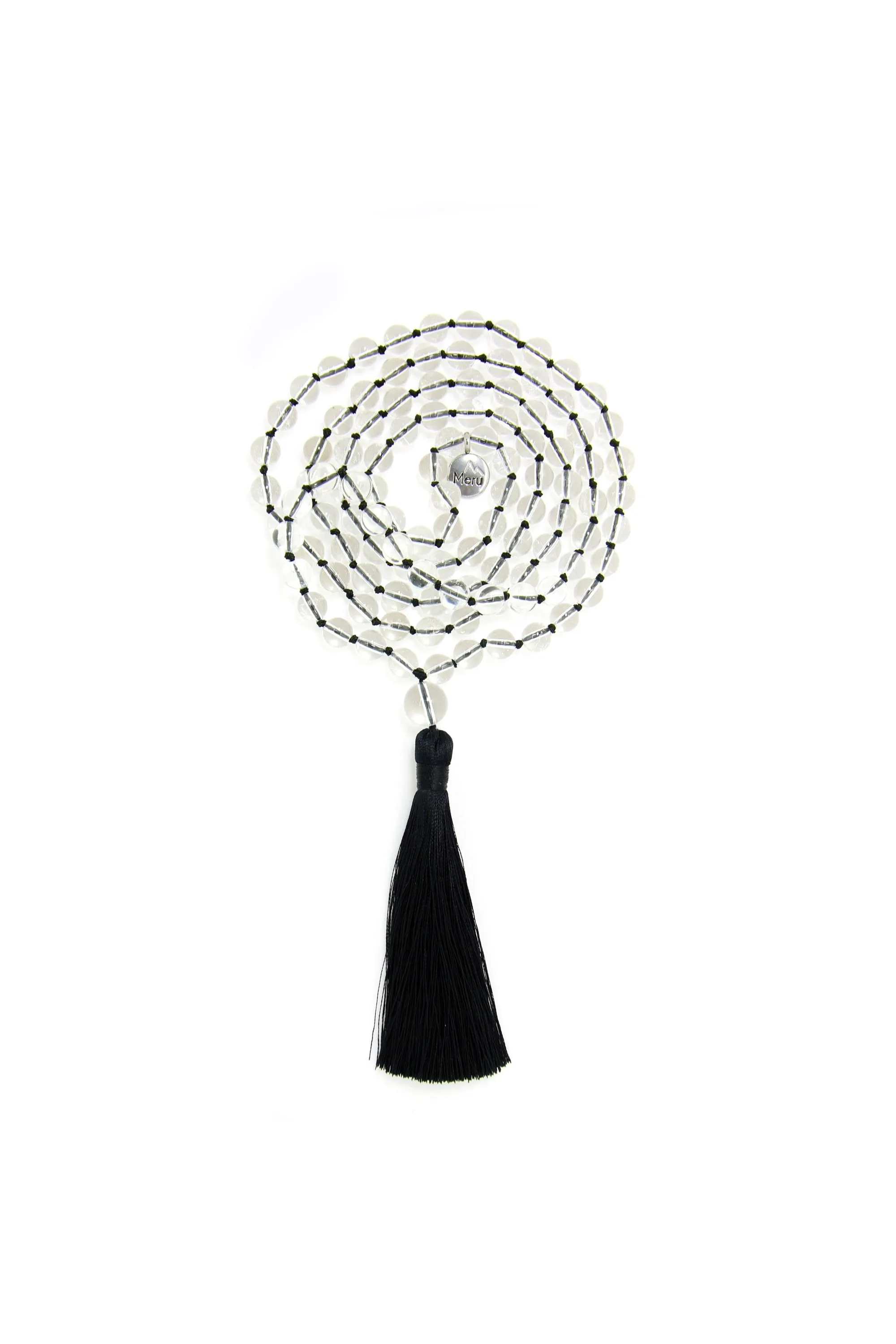 Clear Quartz Mala Beads Necklace - "I am Limitless"