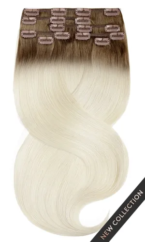 CLIP-IN EXTENSIONS LUXURY  KURZER-ANSATZ FASHION LINE Light Natural Brown & Beach Blonde