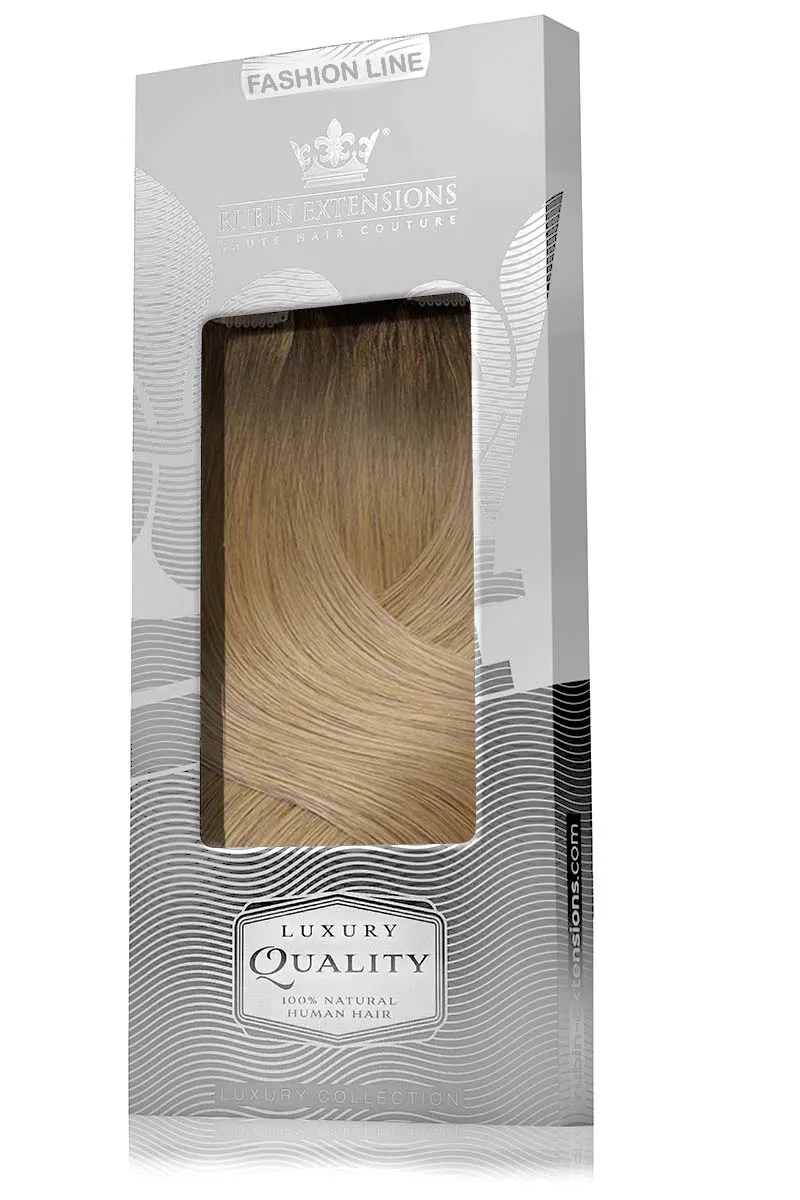 CLIP-IN EXTENSIONS LUXURY  Schort Roots Jet Black-Braun & Salty Caramel