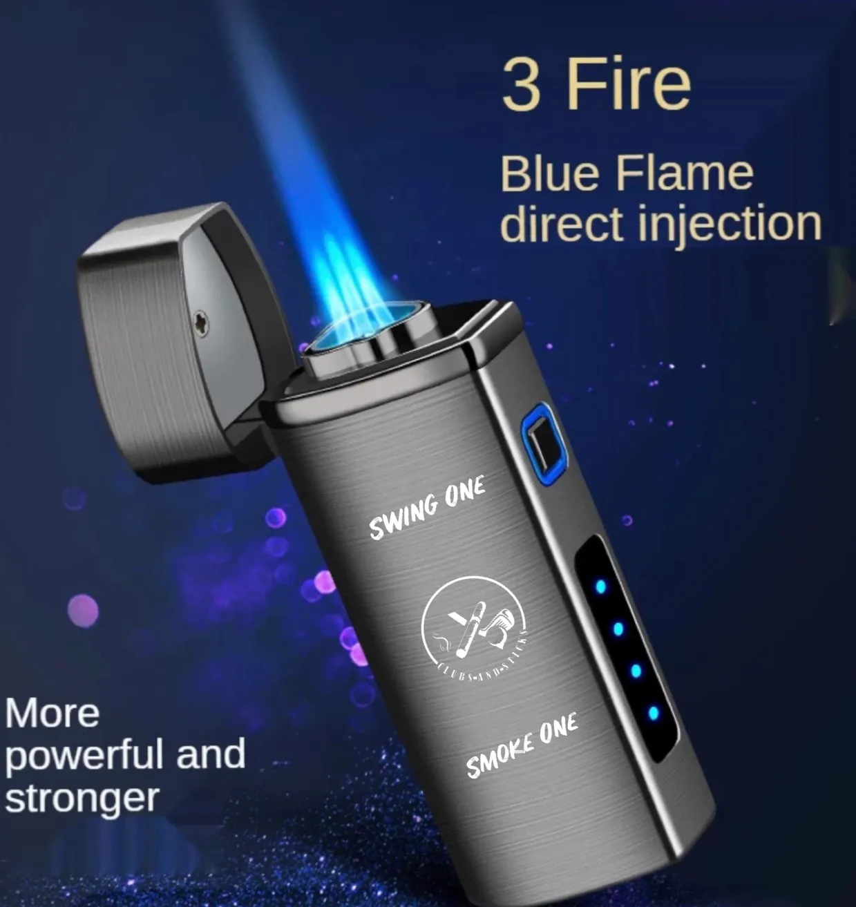 Clubs and Sticks 3 Jet Butane Electric Lighter