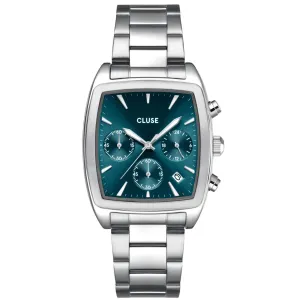 Cluse Quartaut Chrono Steel Silver Watch - Blue