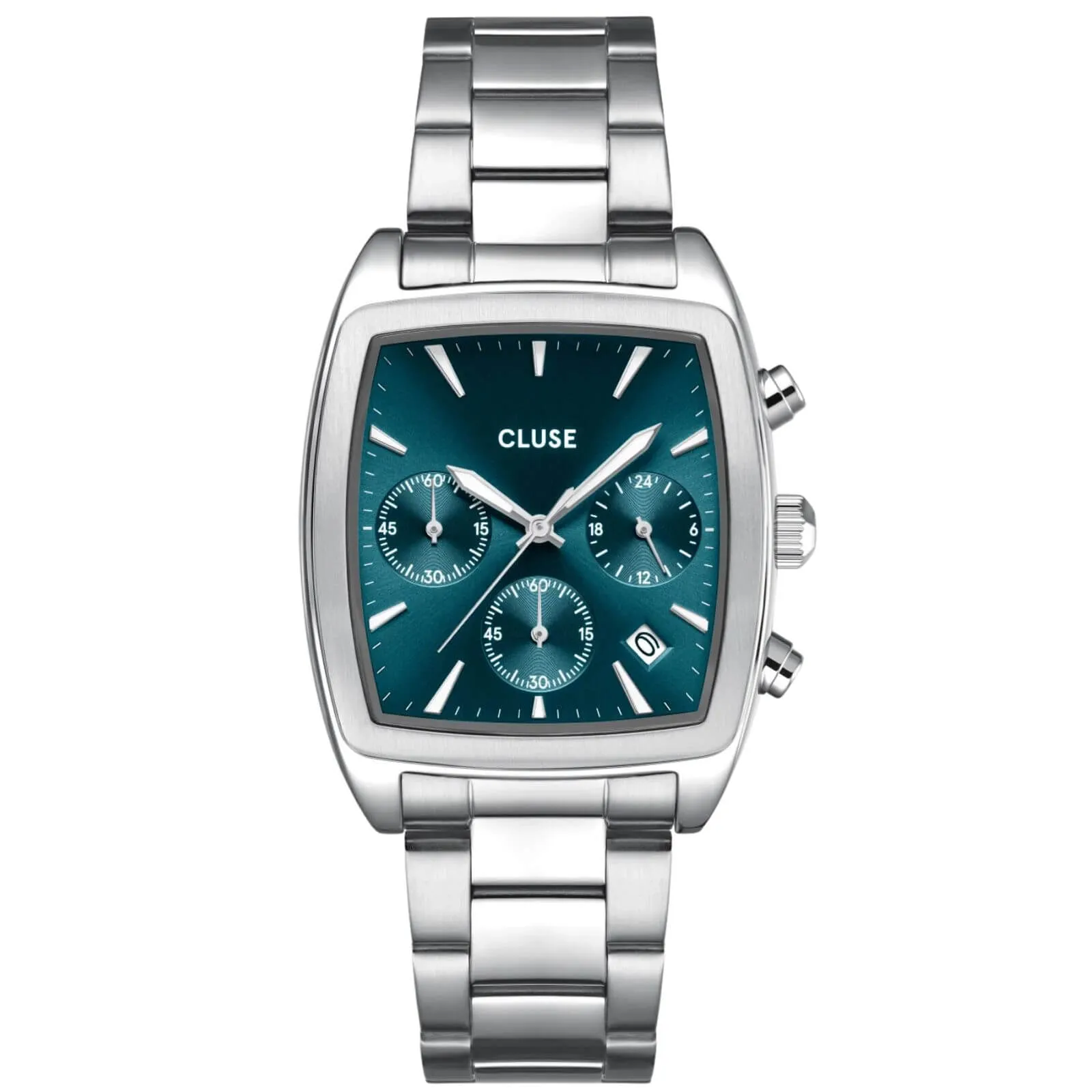 Cluse Quartaut Chrono Steel Silver Watch - Blue