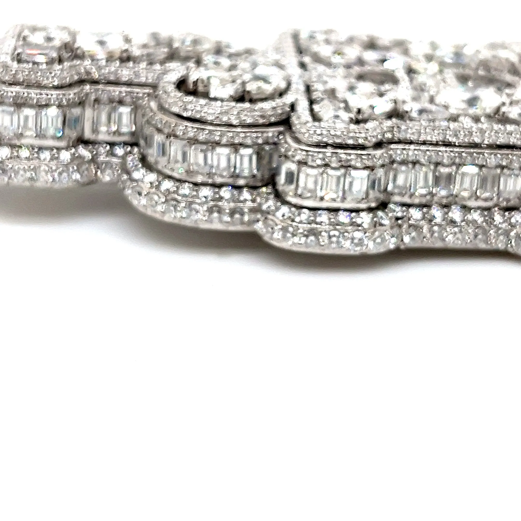 Clustered Personalized Lab-Created Moissanite 'JH' Hip Hop Pendant