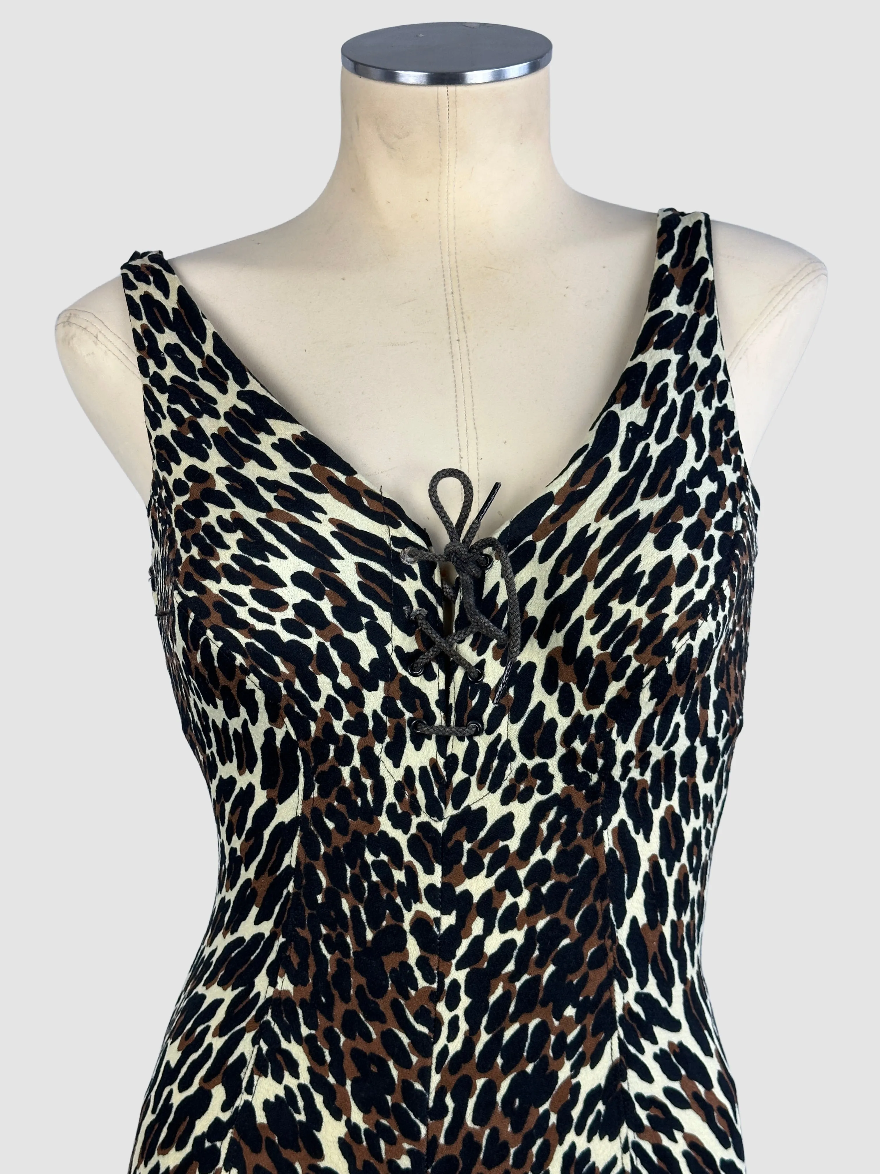 COLE Of CALIFORNIA 60s Leopard Bathing Suit • Small