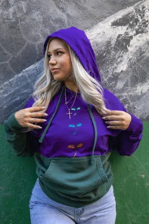 Color Shifted Cryptic Druid Pullover Hoodie Purp and Green