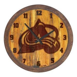 Colorado Avalanche: Branded "Faux" Barrel Top Wall Clock