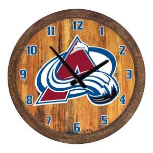 Colorado Avalanche: "Faux" Barrel Top Wall Clock