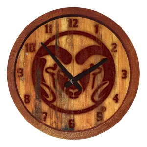 Colorado State Rams: Branded "Faux" Barrel Top Wall Clock