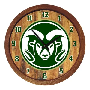 Colorado State Rams: "Faux" Barrel Top Wall Clock