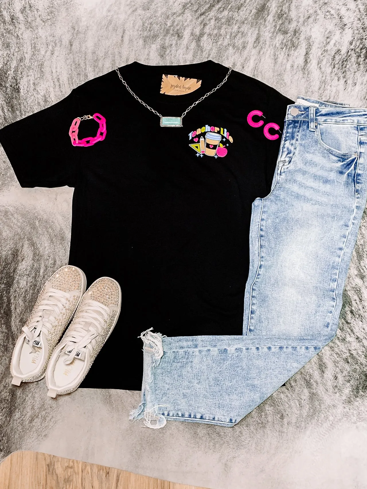 Colorful Teacher Life Tee