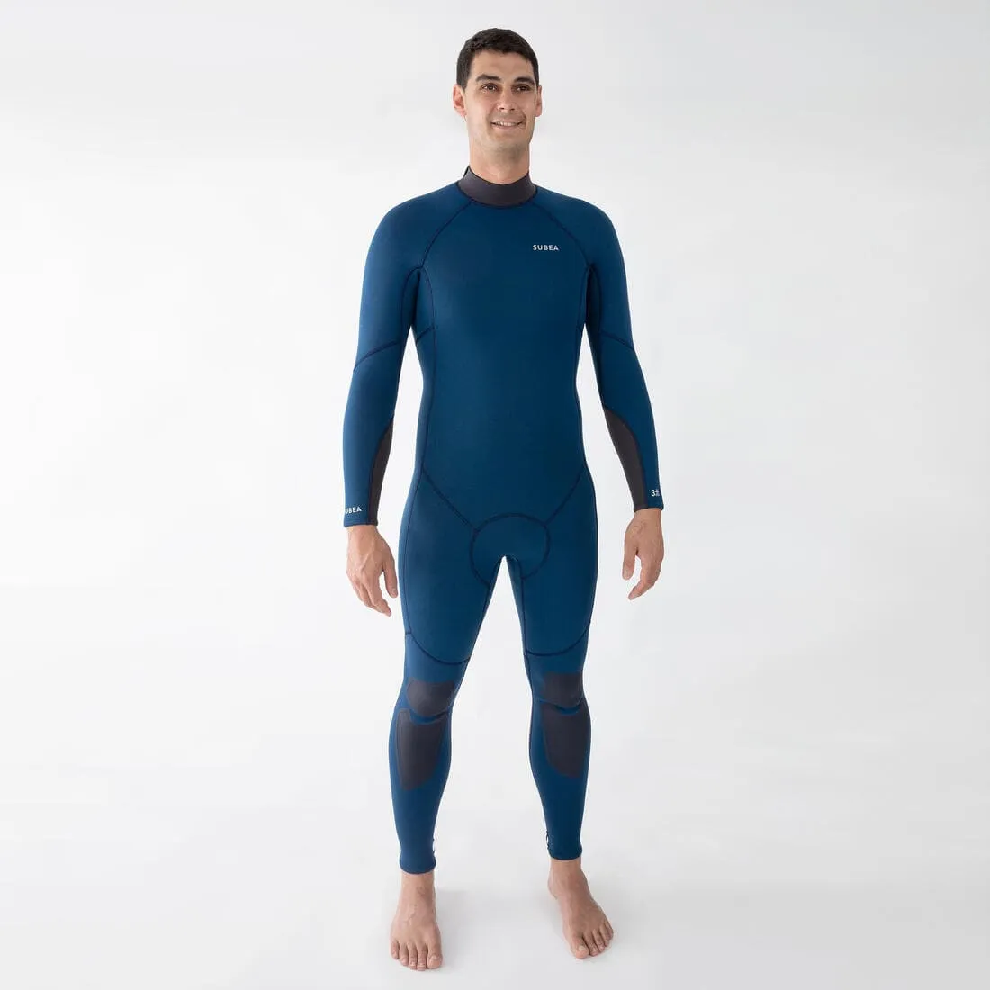 Combinaison Plongée Homme néoprène 3mm - SCD 500 Bleu turquin
