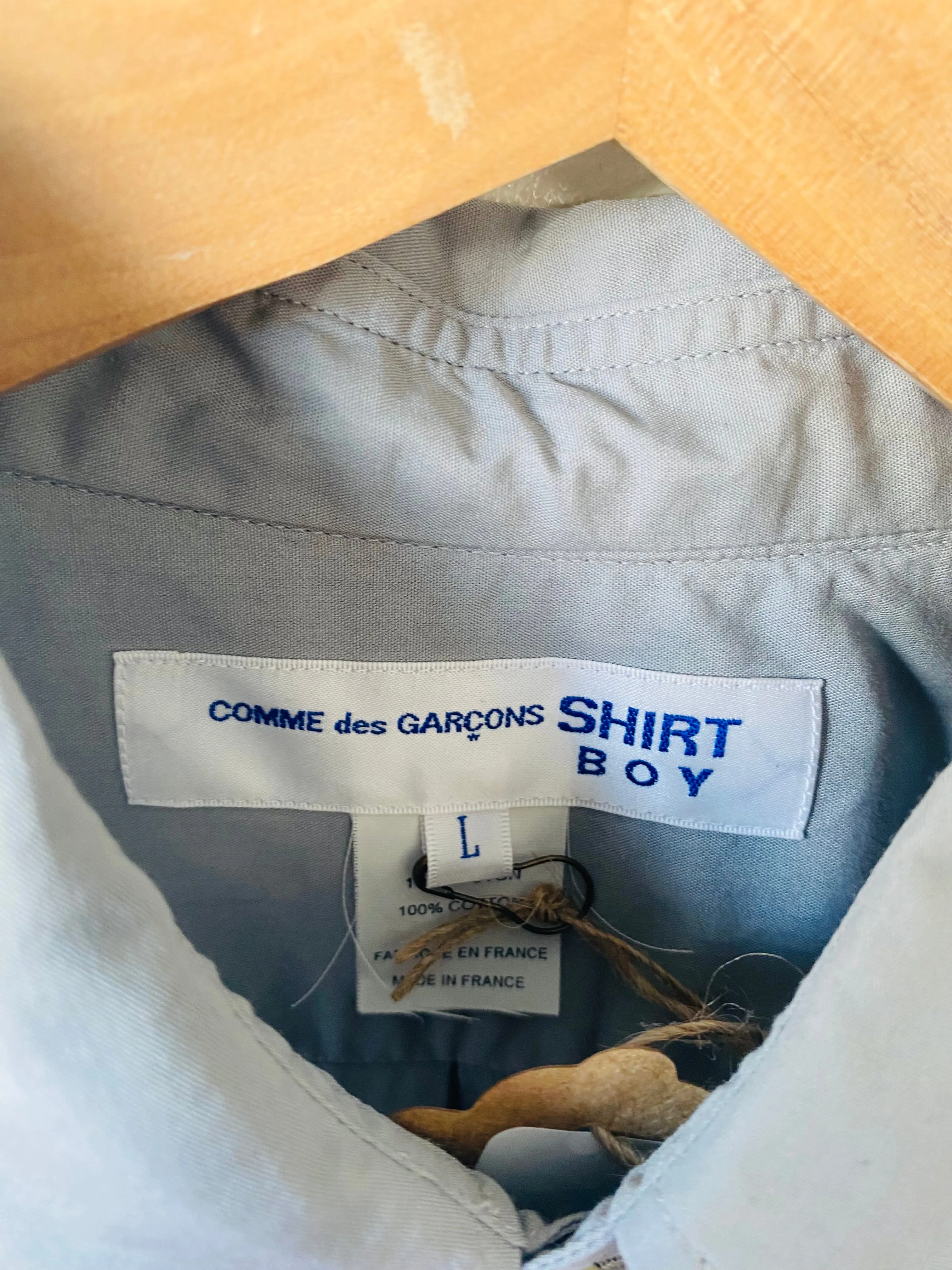 Comme des Garcons Boy Grey Cotton Shirt