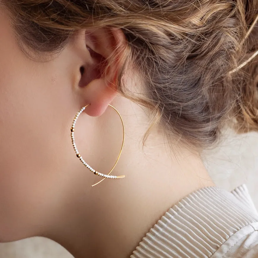 Confetti Earrings - Smoky Quartz