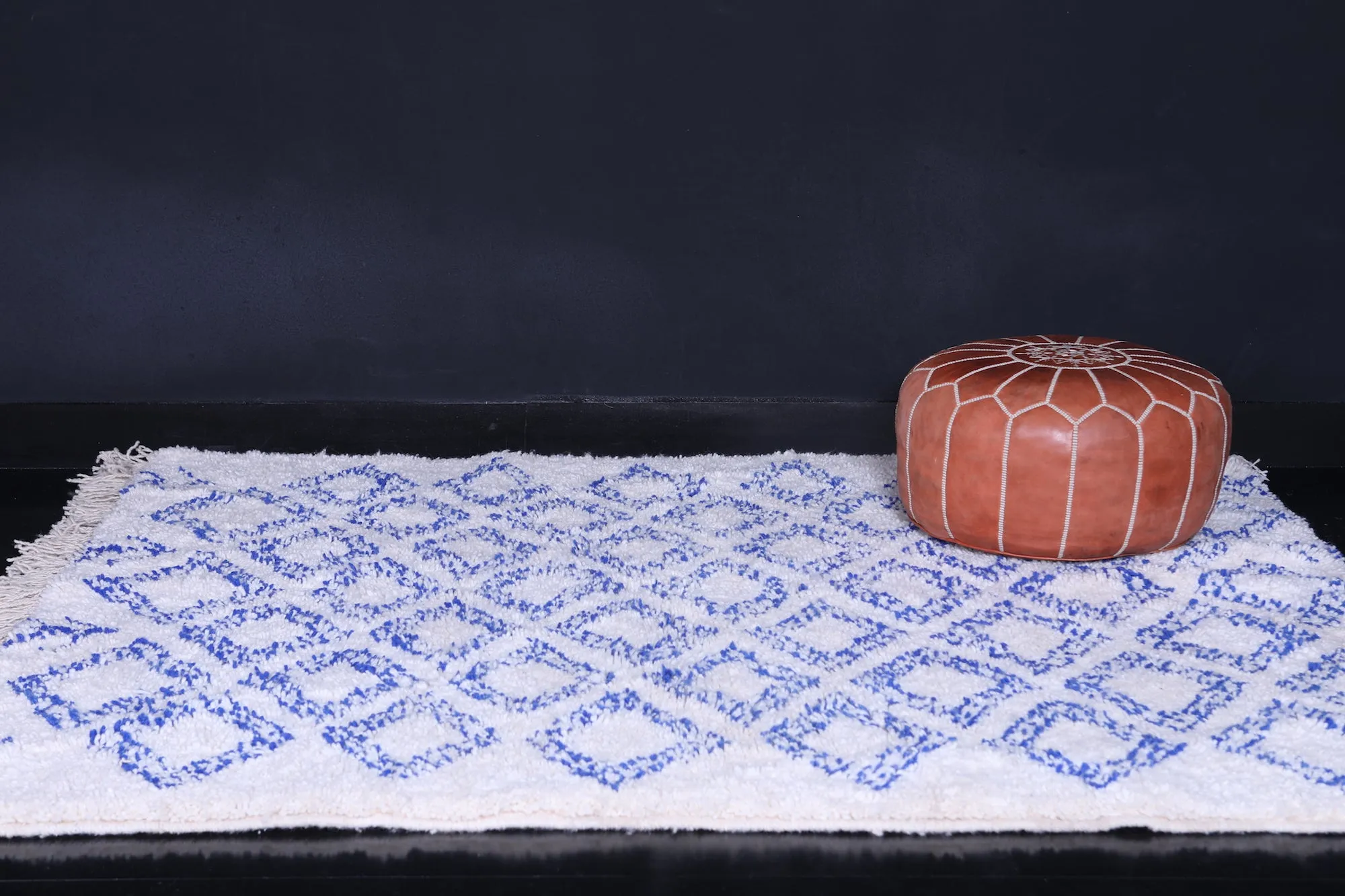 Contemporary Blue  rug - Custom Moroccan rug - Wool rug