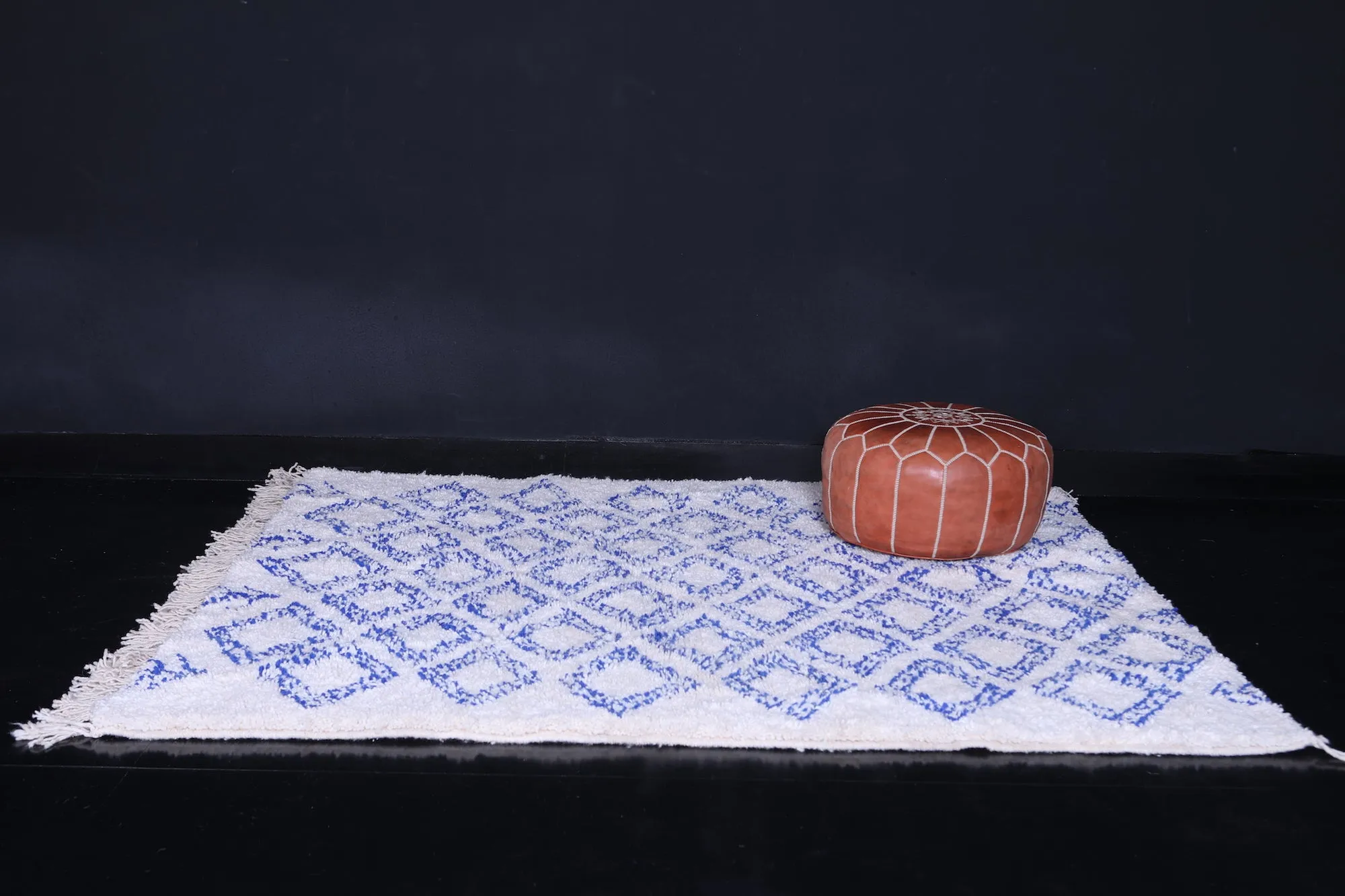 Contemporary Blue  rug - Custom Moroccan rug - Wool rug