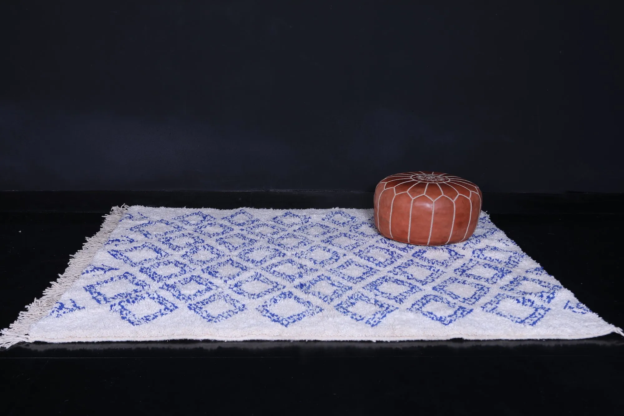 Contemporary Blue  rug - Custom Moroccan rug - Wool rug
