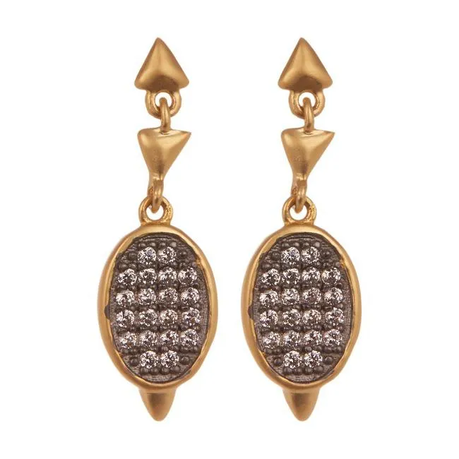 Contemporary Deco Marquee Drop Earrings