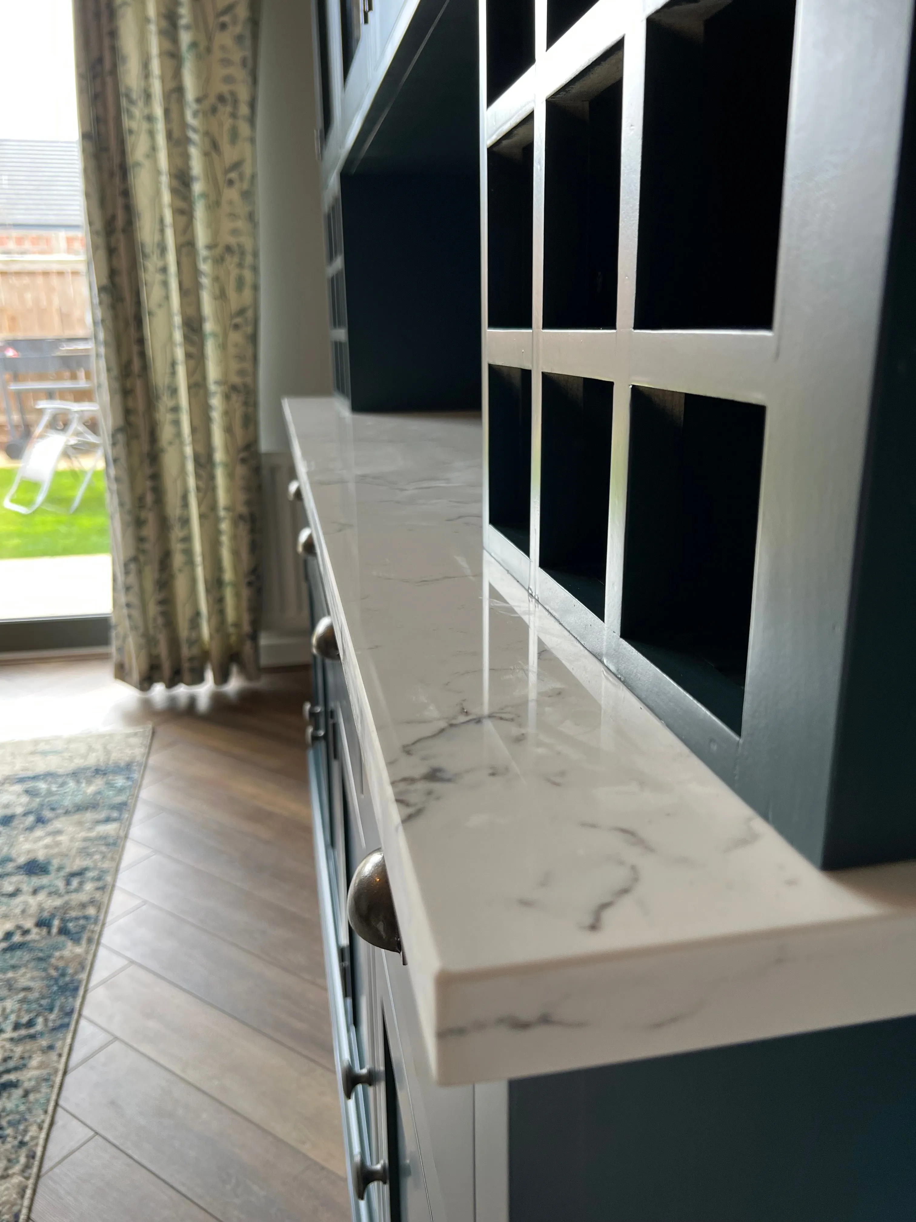 Contemporary Quartz Glazed Wine Dresser