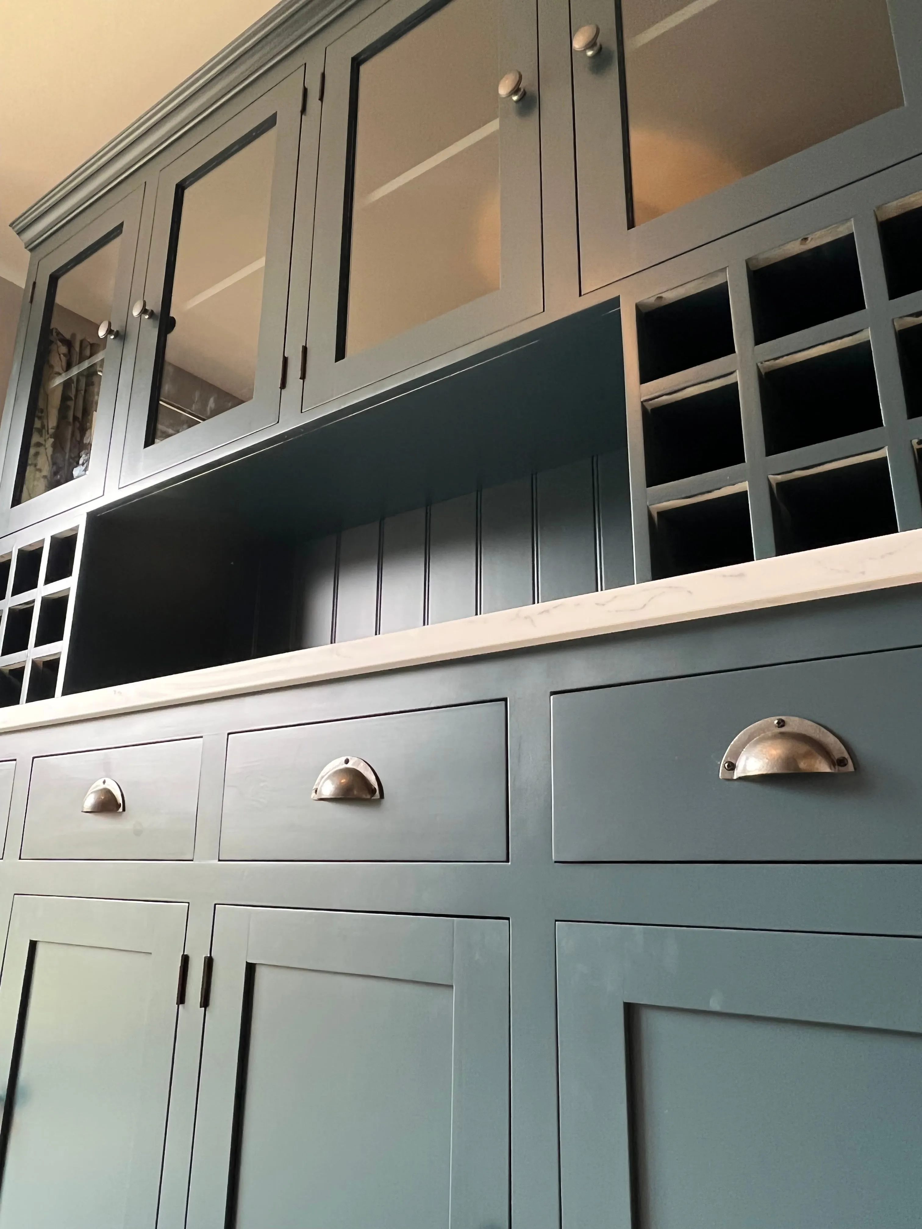 Contemporary Quartz Glazed Wine Dresser