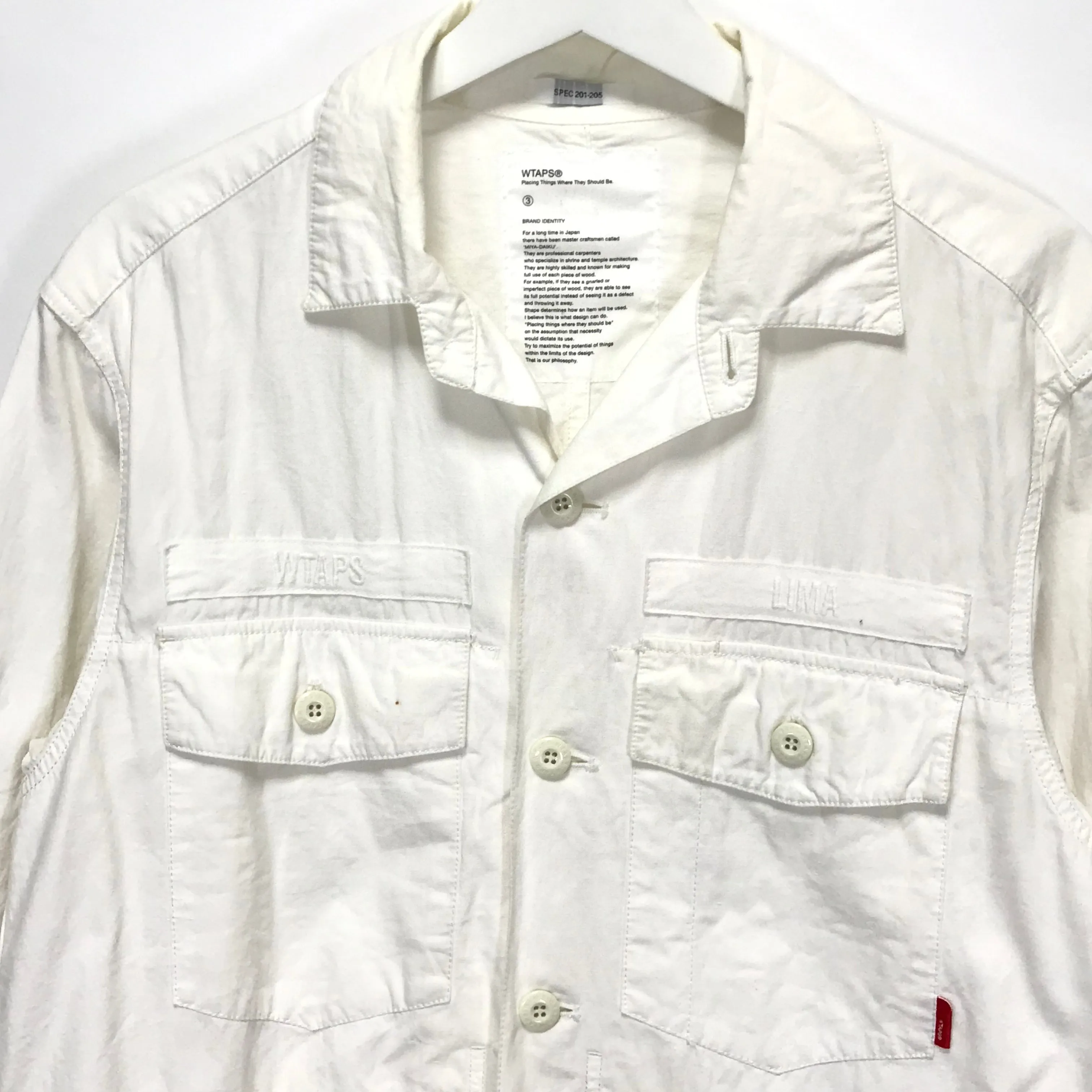 Copy of [L] WTAPS 12SS BUDS L/S Shirt White
