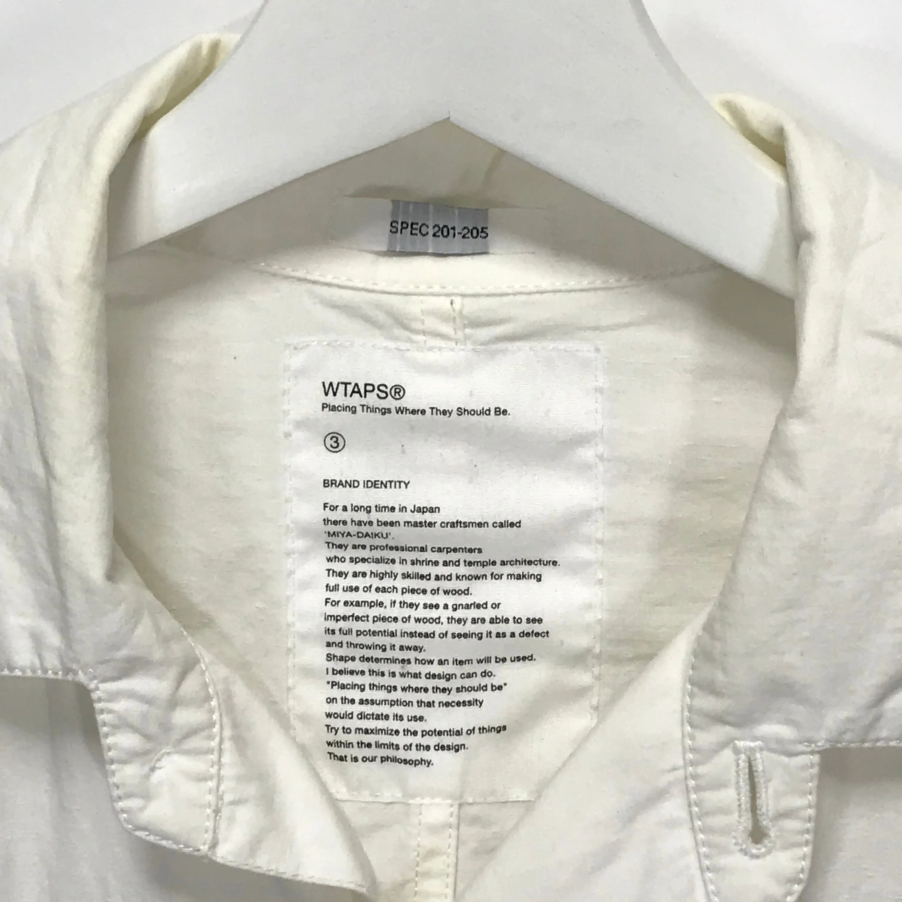 Copy of [L] WTAPS 12SS BUDS L/S Shirt White