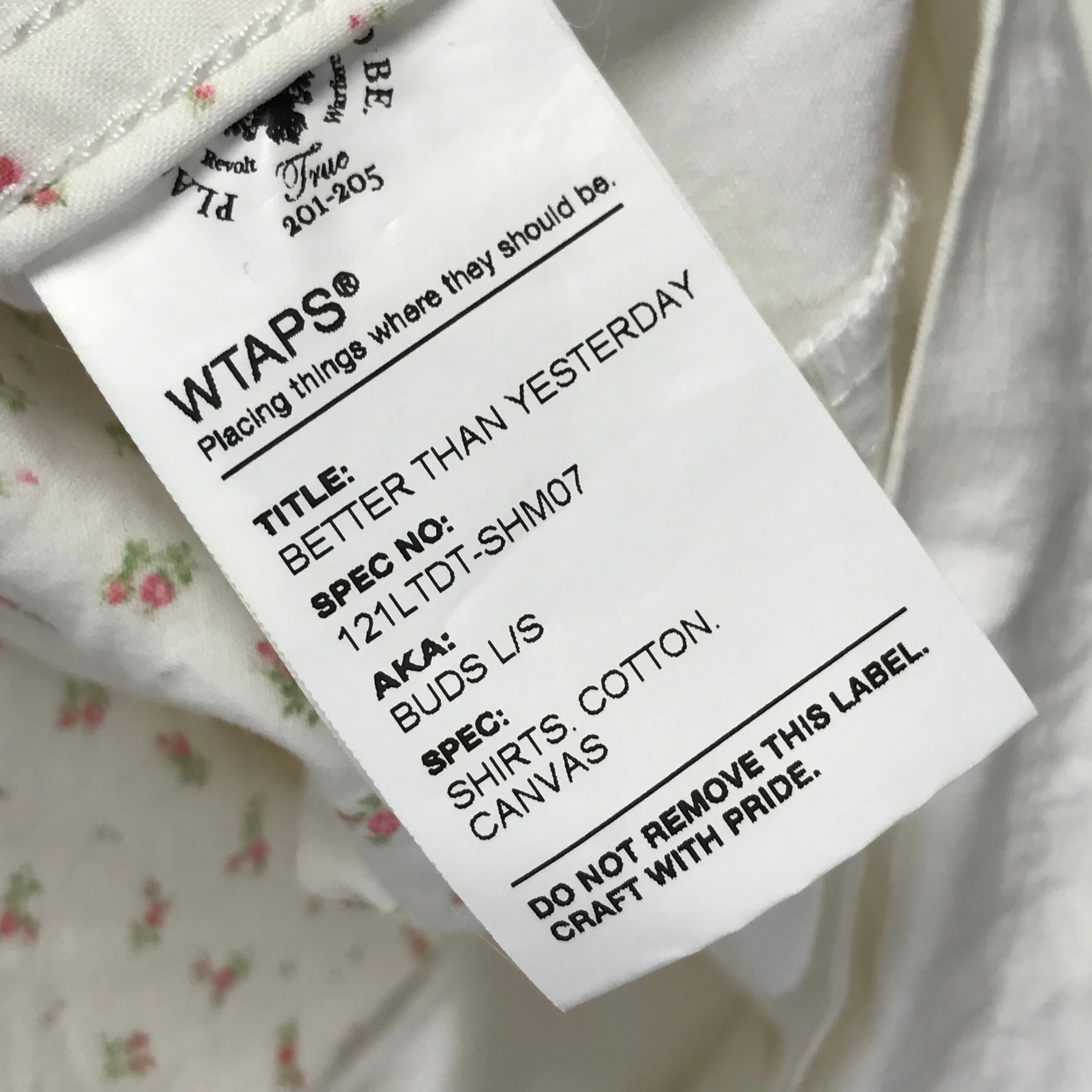 Copy of [L] WTAPS 12SS BUDS L/S Shirt White