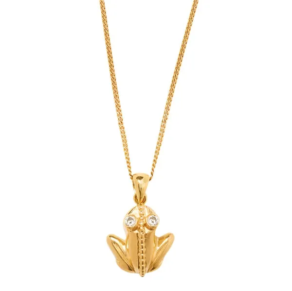 Coqui Frog Necklace Gold
