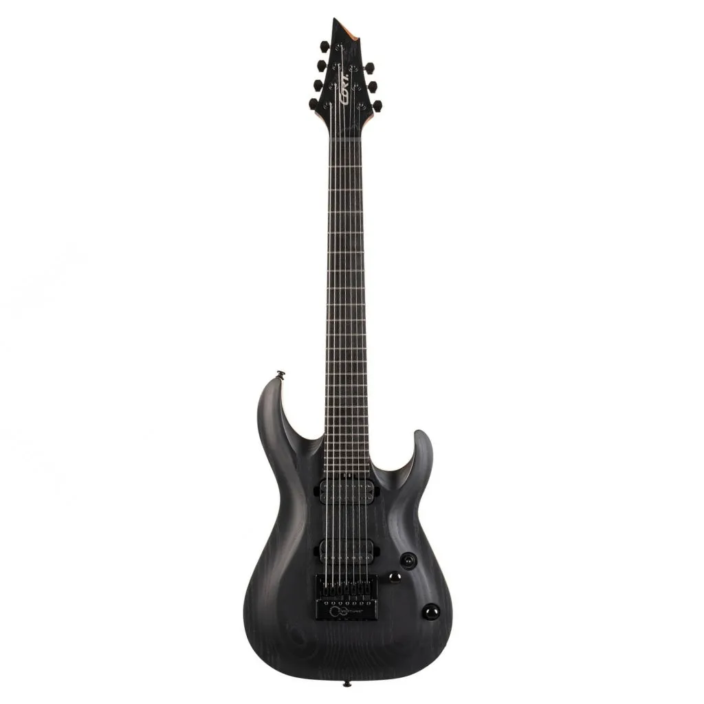 Cort KX707 Evertune 7 String Open Pore Black with Bag