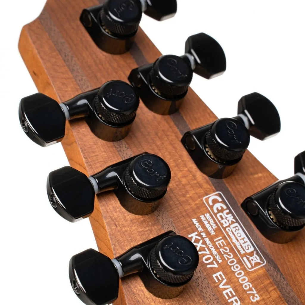Cort KX707 Evertune 7 String Open Pore Black with Bag