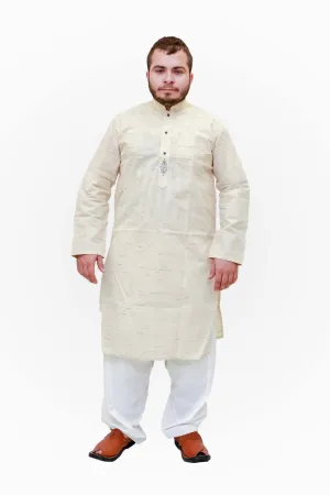 Cotton Shirt with a Silver Embroidery
