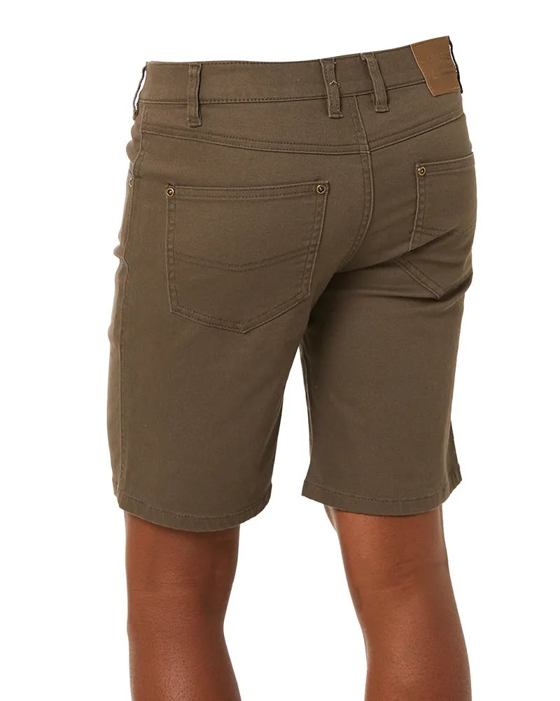 Cotton Stretch Jean Short - Vintage Grey