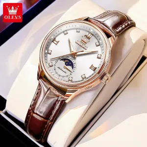 Couple Watches Set - Automatic Moon Phase Waterproof Wristwatches for Him and Her