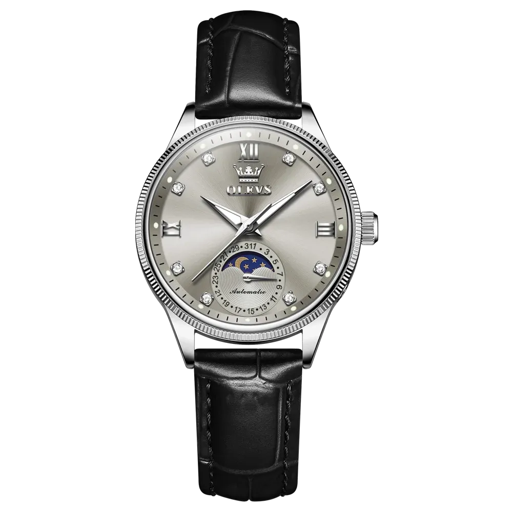 Couple Watches Set - Automatic Moon Phase Waterproof Wristwatches for Him and Her