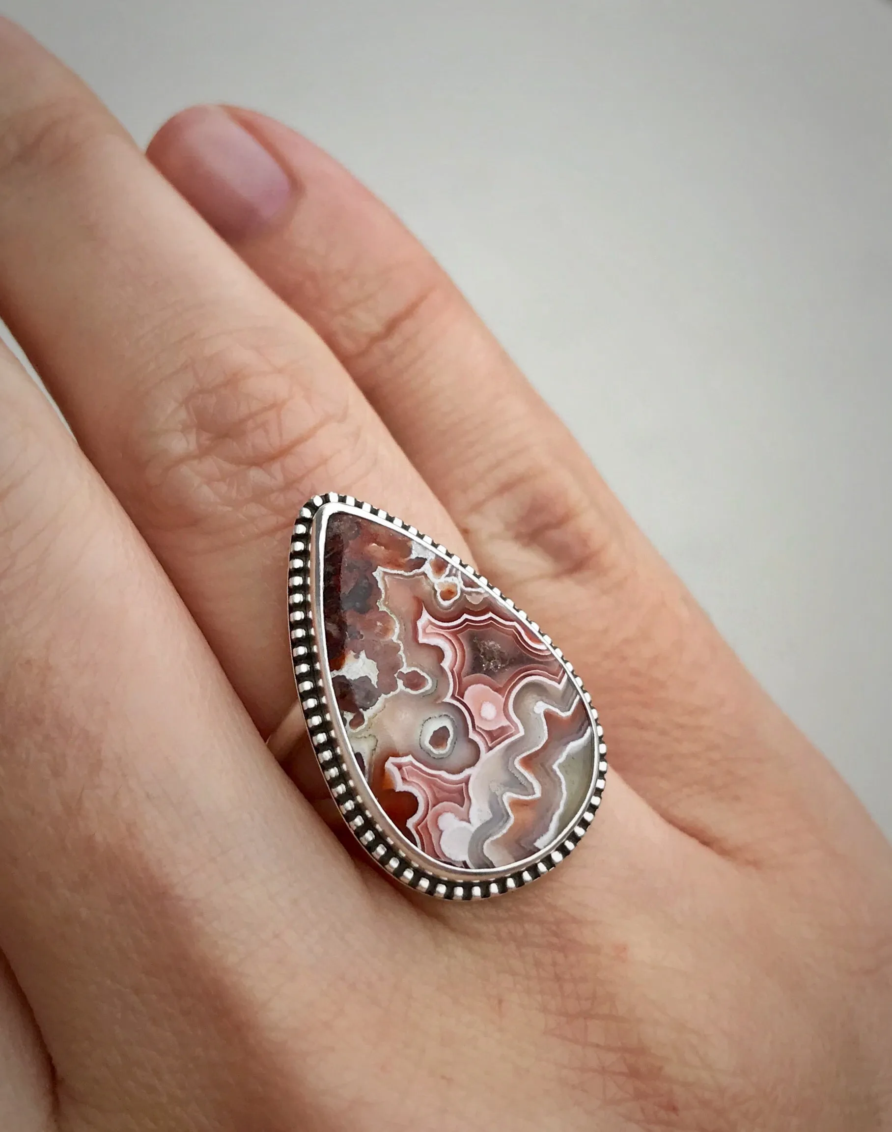 Crazy Lace Agate Ring