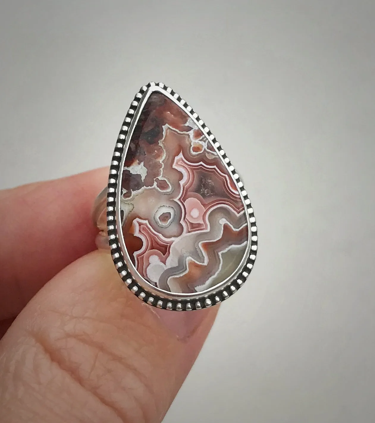 Crazy Lace Agate Ring
