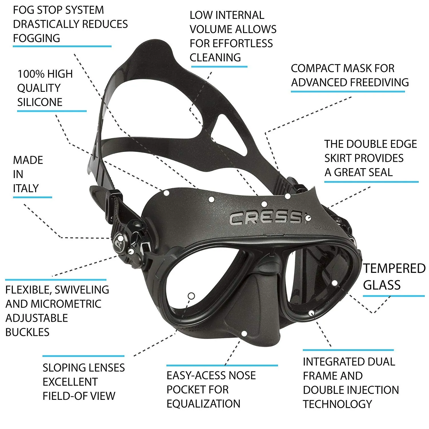 Cressi - Calibro Diving Mask (Green)