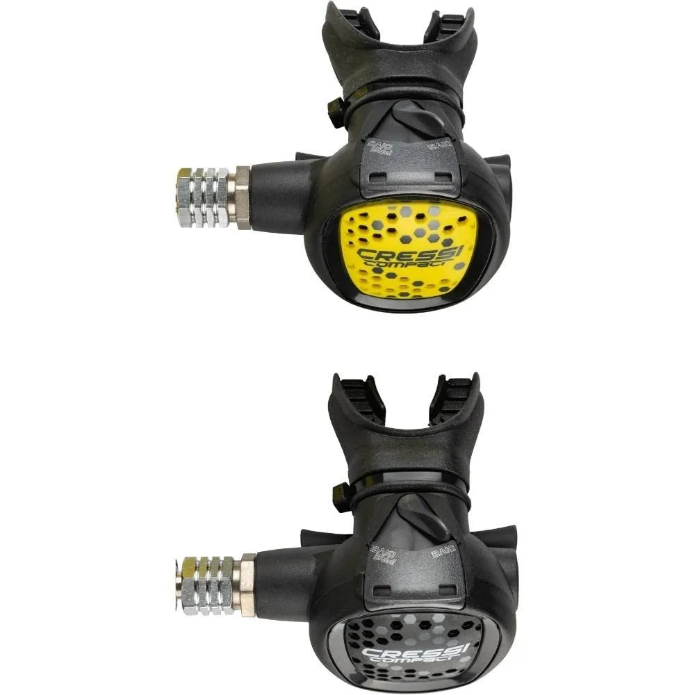 Cressi Scuba Diving Regulator Kit - AC2 Piston 1st Stage, Compact 2nd Stage, Octopus Compact - Light and Reliable - Made in Italy