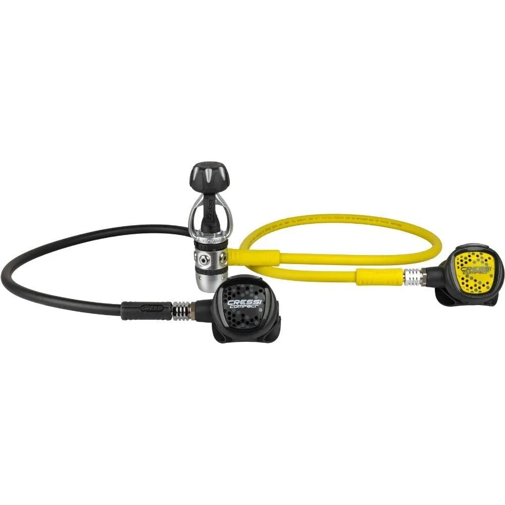 Cressi Scuba Diving Regulator Kit - AC2 Piston 1st Stage, Compact 2nd Stage, Octopus Compact - Light and Reliable - Made in Italy