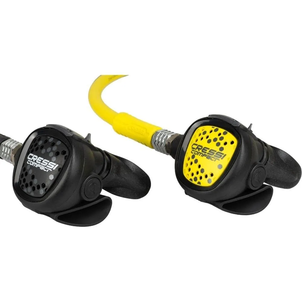 Cressi Scuba Diving Regulator Kit - AC2 Piston 1st Stage, Compact 2nd Stage, Octopus Compact - Light and Reliable - Made in Italy